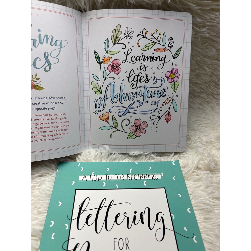 Hand Lettering Interactive Guide Megan Wells & Lettering for Beginners Workbooks - Picture 7 of 7